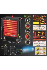 KS TOOLS ECOline gereedschapwagen met 42 geïsoleerde gereedschappen voor hybride- en elektrische voertuigen - 117.6144
