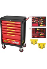 KS TOOLS ECOline gereedschapwagen met 42 geïsoleerde gereedschappen voor hybride- en elektrische voertuigen - 117.6144