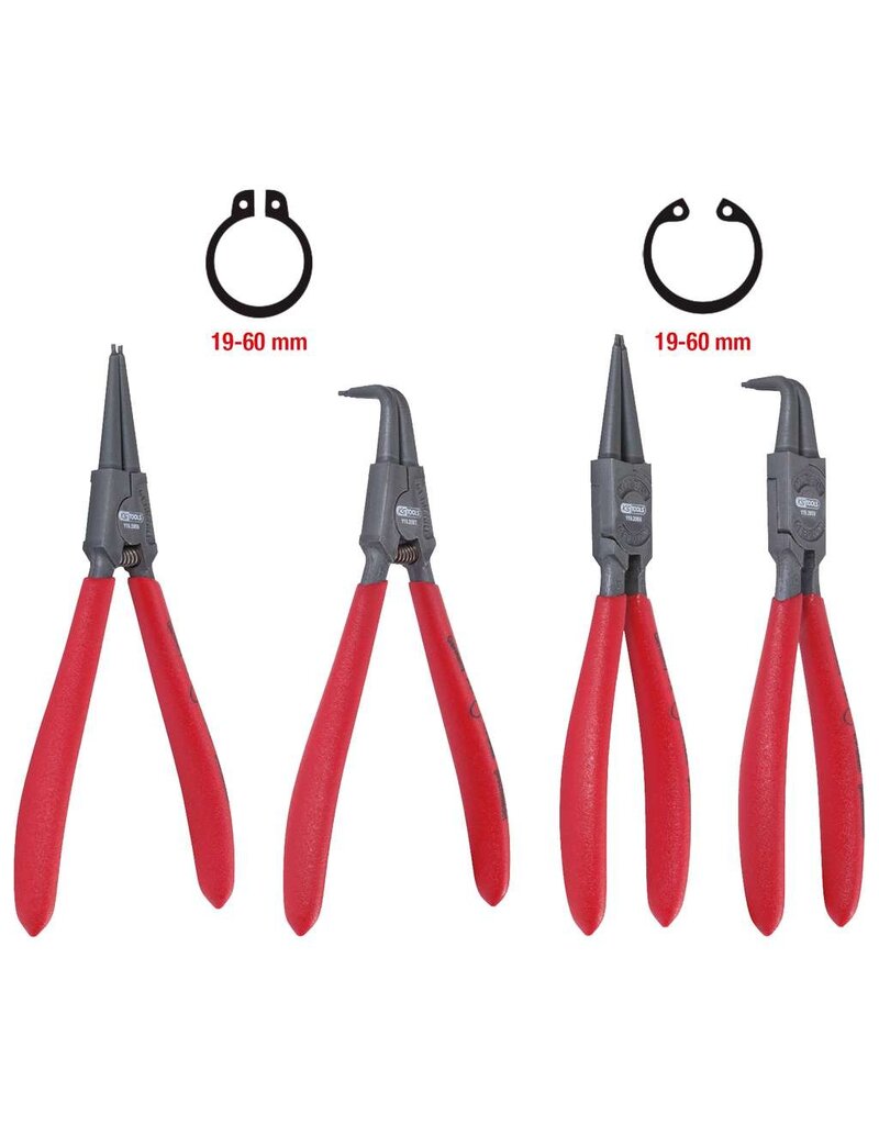 KS TOOLS Borgringtangenset, 19-60mm, 4-dlg - 119.2055