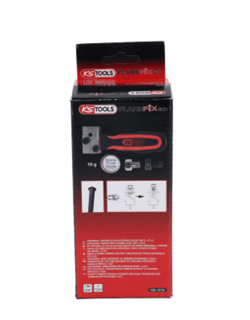 KS TOOLS FLAREFIXeco 4,75 mm universeel remleiding-felsapparaatset, 4-dlg - 122.1215