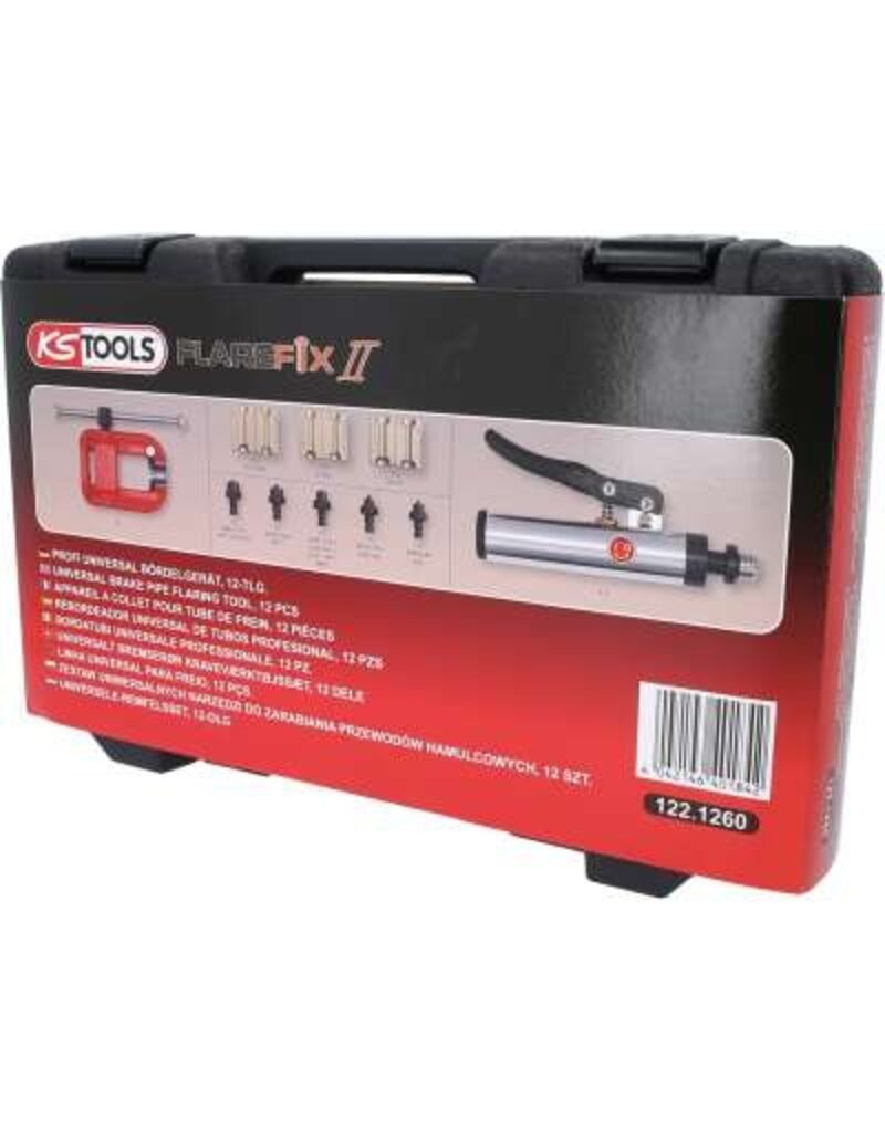 KS TOOLS Universele-remfelsset, Flarefix II, 11-dlg - 122.1260