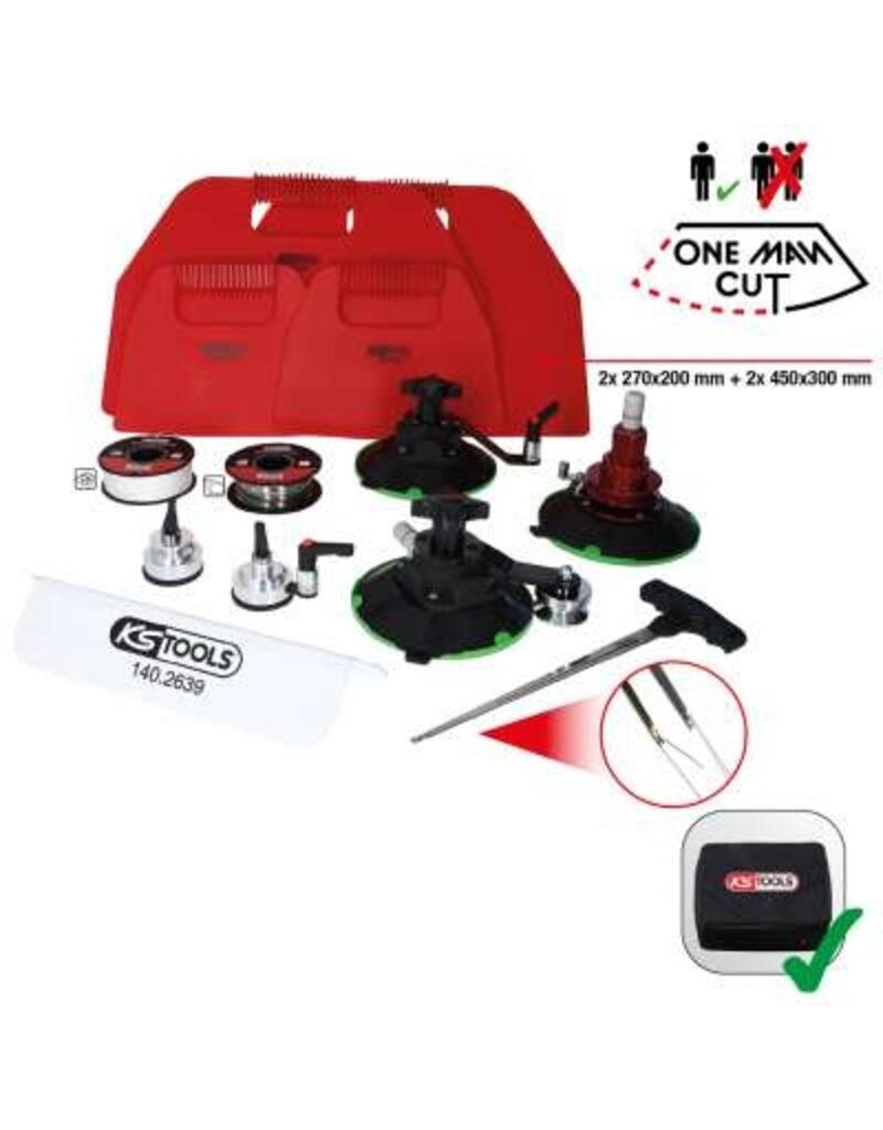 KS TOOLS Universeel raamuitsnijgereedschapset, 13dlg - 140.2630