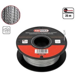 KS TOOLS Ruit-snijdraad, geknoopt, 25 m - 140.2641