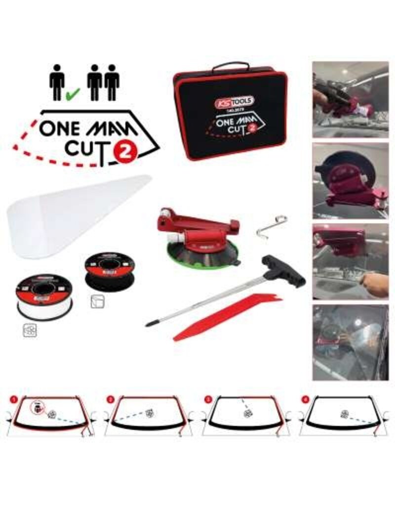 KS TOOLS Universeel raamuitsnijgereedschapset - 140.2670