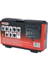 KS TOOLS speciale 3/8" olieverversingsprofielset voor kunststof olieaftappluggen, 9-dlg - 150.1040