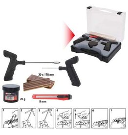 KS TOOLS Bandvulkaniseerset voor vrachtwagens, 5-dlg, 178 mm draden - 150.1080