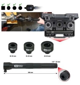 KS TOOLS Set speciale sleutels voor spoorstangen / axiale aandrijfassen, 4-dlg - 150.1125