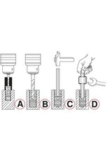 KS TOOLS Schroefdraad-uitdraaiset, 25-dlg - 150.1305