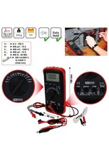 KS TOOLS digitale multimeter inclusief testpennen en krokodillenklemmen - 150.1480