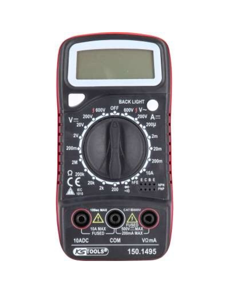 KS TOOLS Digitale multimeter incl. testpennen - 150.1495