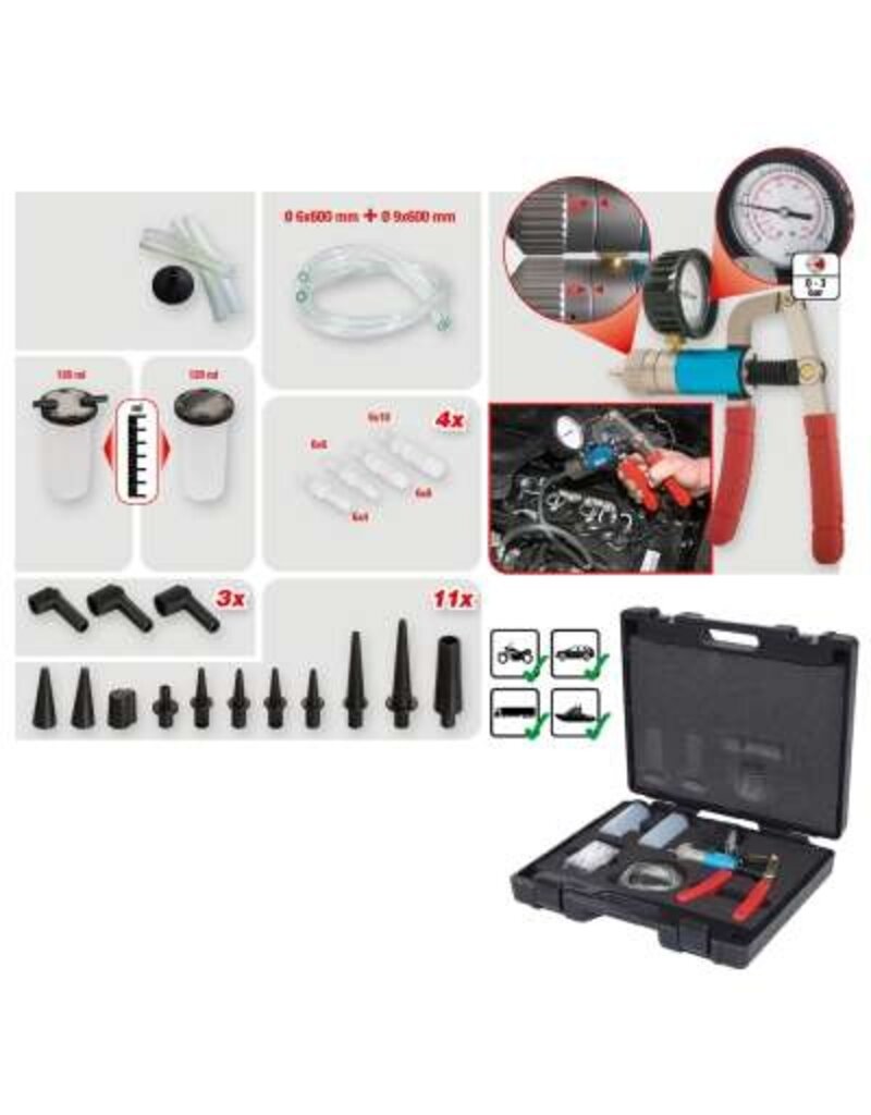 KS TOOLS Druk- en vacuümpompset, 7-dlg - 150.1900