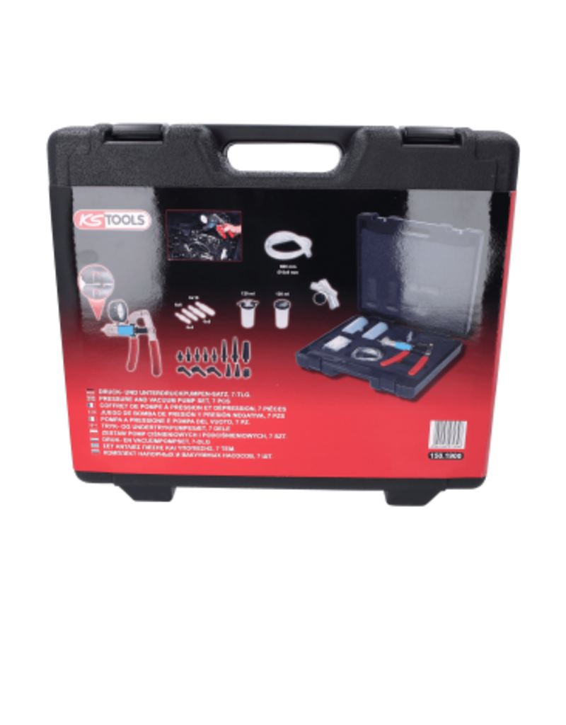 KS TOOLS Druk- en vacuümpompset, 7-dlg - 150.1900