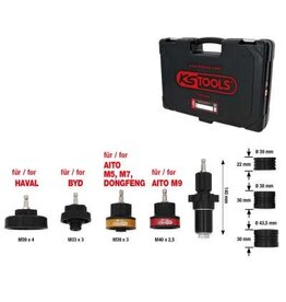 KS TOOLS Koelsysteemadapterset, 8-dlg, voor Aziatische voertuigen - 150.2330