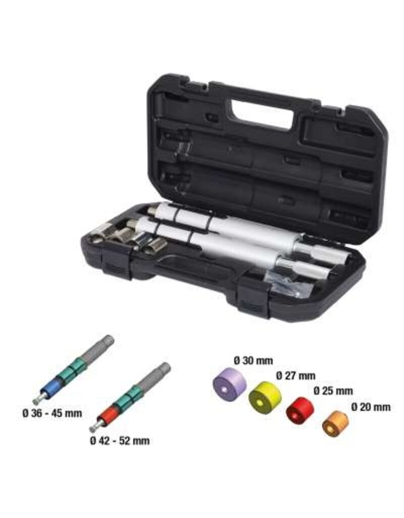 KS TOOLS Set universele centreerdoorns voor koppelingen voor bedrijfswagens, 6-dlg - 150.2450