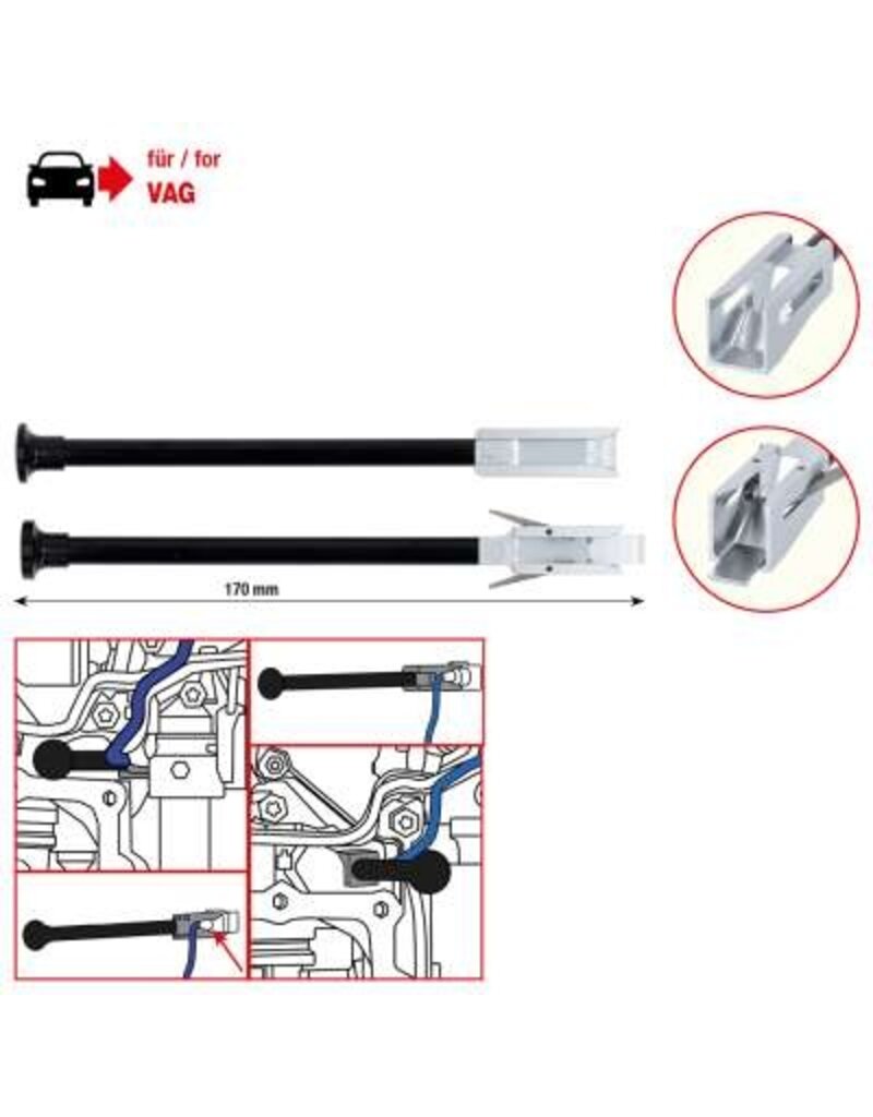 KS TOOLS Montage- en demontagegereedschapset voor VAG DSG-stekkerverbindingen van de mechatronica - 150.2495
