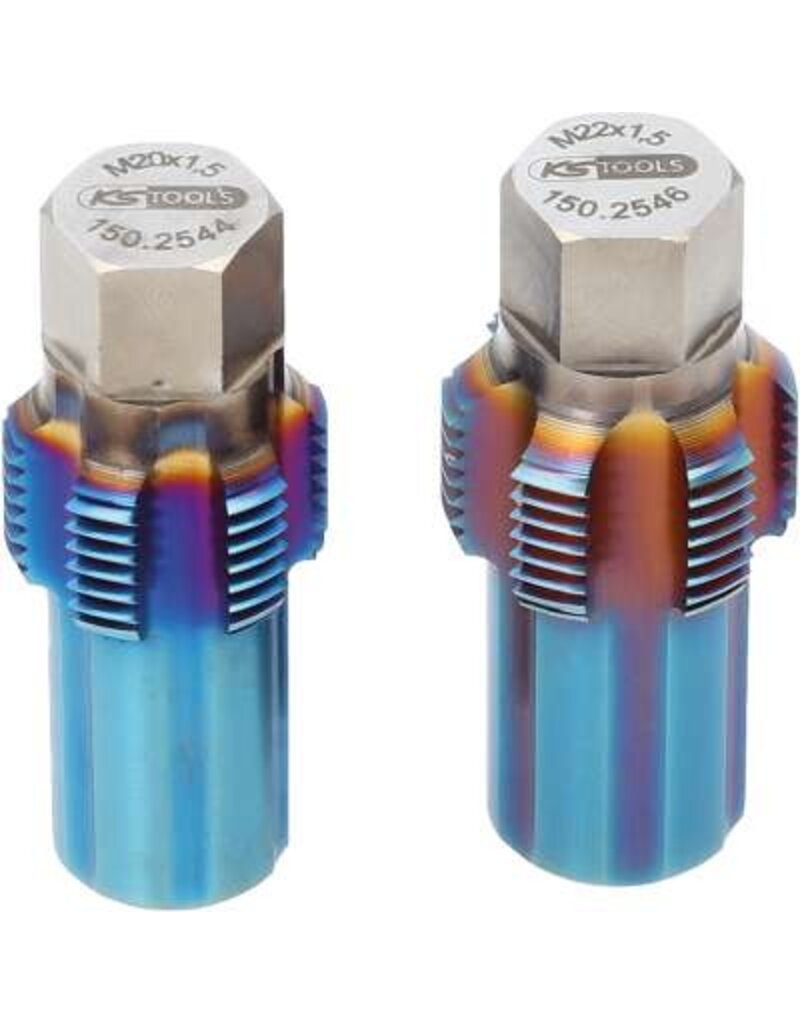 KS TOOLS Schroefdraadtapset met geleidepen voor sensoren, 2-dlg - 150.2540