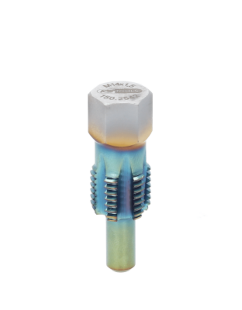 KS TOOLS Schroefdraadtap met geleidepen voor temperatuursensoren, M14 x 1,5 - 150.2542