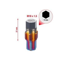 KS TOOLS Schroefdraadtap met geleidepen voor lambdasonden, M18 x 1,5 - 150.2543