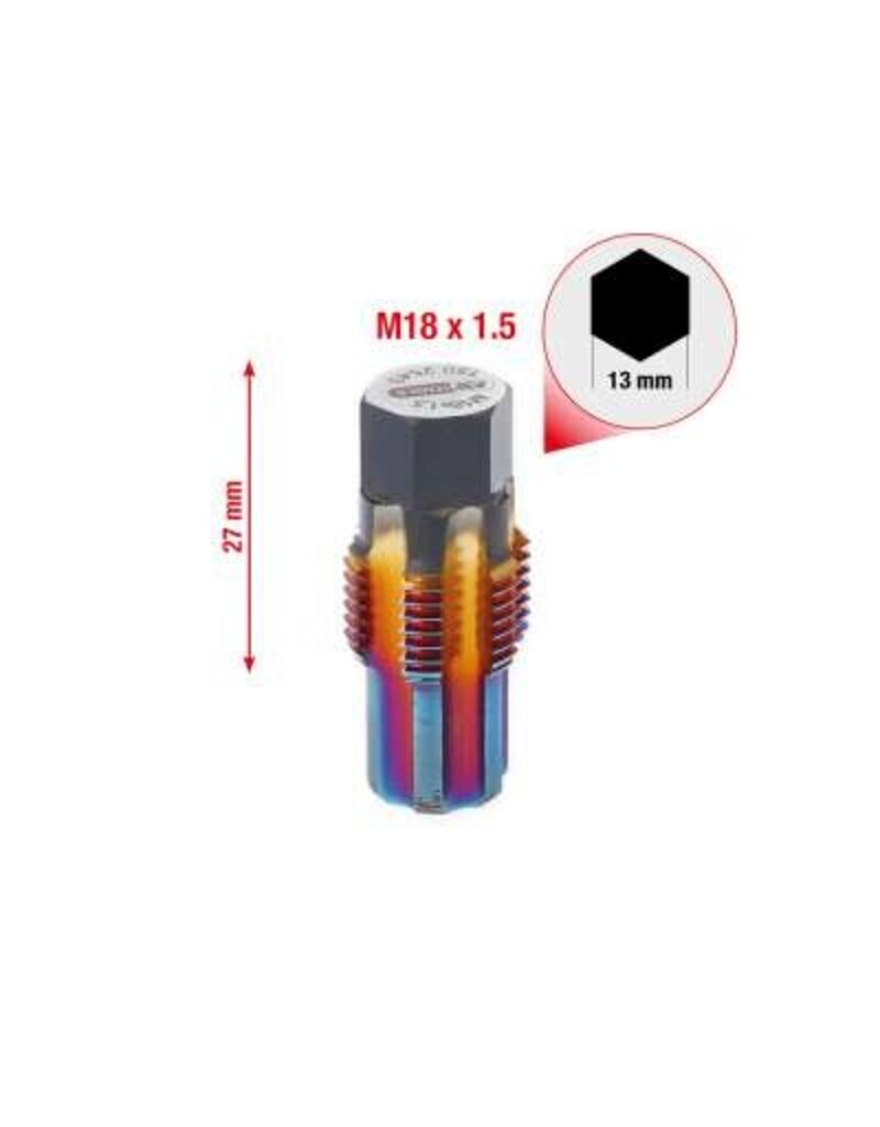 KS TOOLS Schroefdraadtap met geleidepen voor lambdasonden, M18 x 1,5 - 150.2543