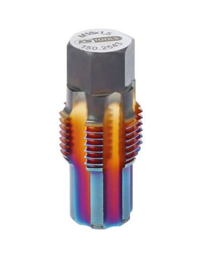KS TOOLS Schroefdraadtap met geleidepen voor lambdasonden, M18 x 1,5 - 150.2543