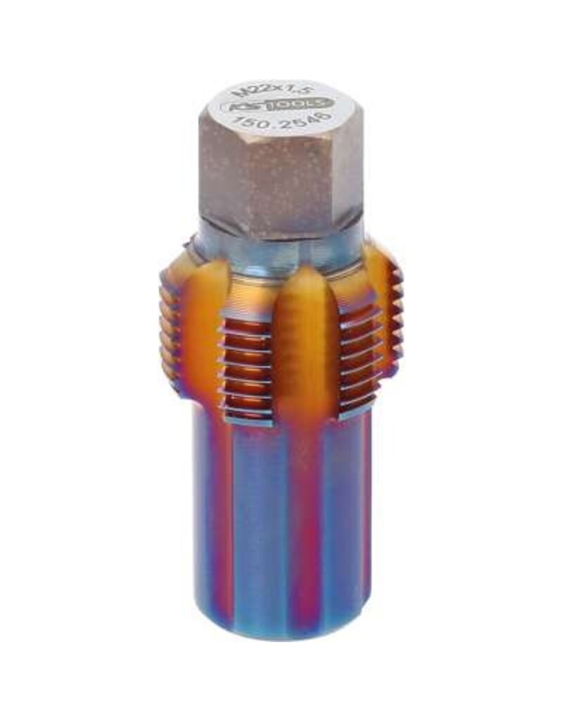 KS TOOLS Schroefdraadtap met geleidepen voor roetfiltersonden, M22 x 1,5 - 150.2546