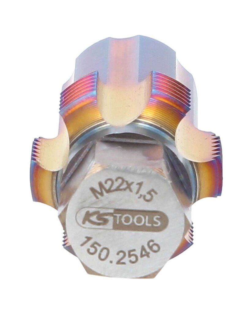 KS TOOLS Schroefdraadtap met geleidepen voor roetfiltersonden, M22 x 1,5 - 150.2546
