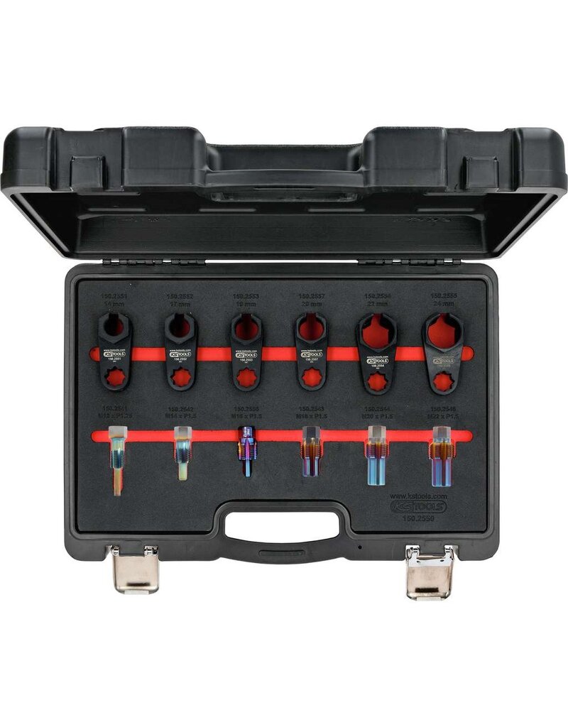 KS TOOLS Master-reparatiegereedschapsset voor uitlaatgassonden, 12-dlg - 150.2550