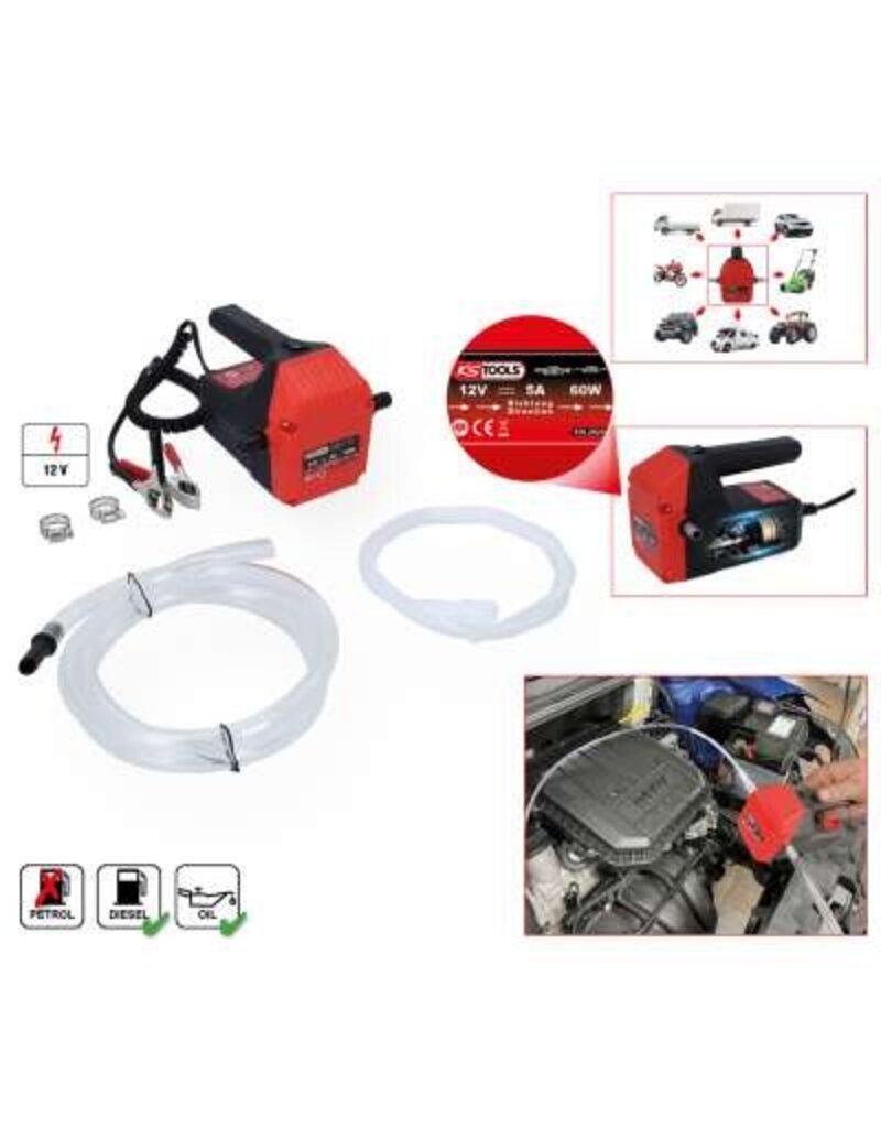 KS TOOLS Elektrische olieaanzuig- en transferpomp - 150.2820