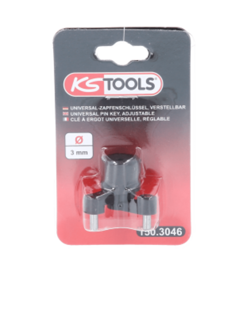 KS TOOLS 1/4"universele pensleutel voor tandriemspanrol, verstelbaar - 150.3046