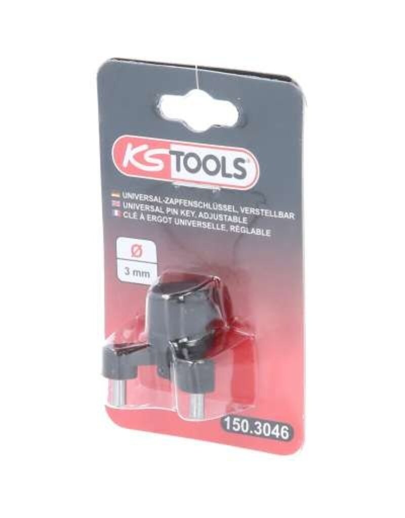 KS TOOLS 1/4"universele pensleutel voor tandriemspanrol, verstelbaar - 150.3046