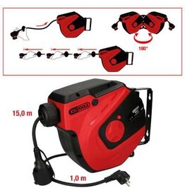 KS TOOLS Kabelhaspel, 15m, 1,5mm² - 150.4217