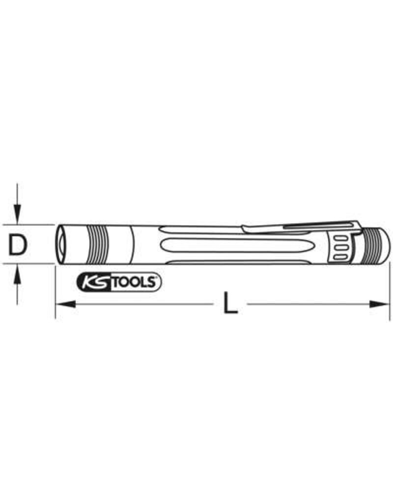 KS TOOLS UltimateBEAM zaklamp 85 lumen - 150.4370