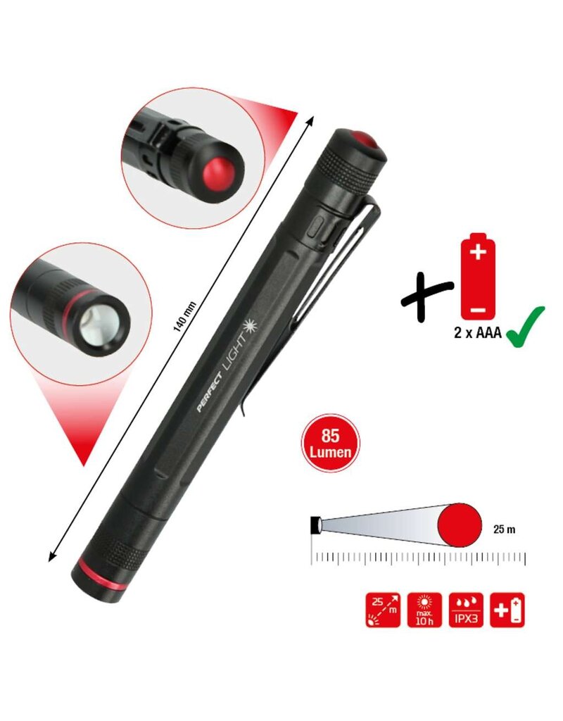 KS TOOLS UltimateBEAM zaklamp 85 lumen - 150.4370