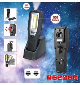 KS TOOLS UltimateBEAM Mobiele werkplaatslamp, knikbaar, 550 lumen - 150.4490