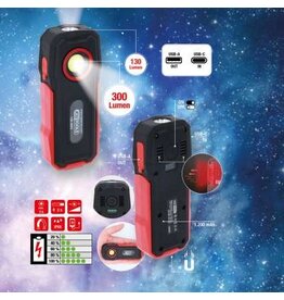 KS TOOLS Mobiele werkplaatslamp, knikbaar, 300 lumen - 150.4505