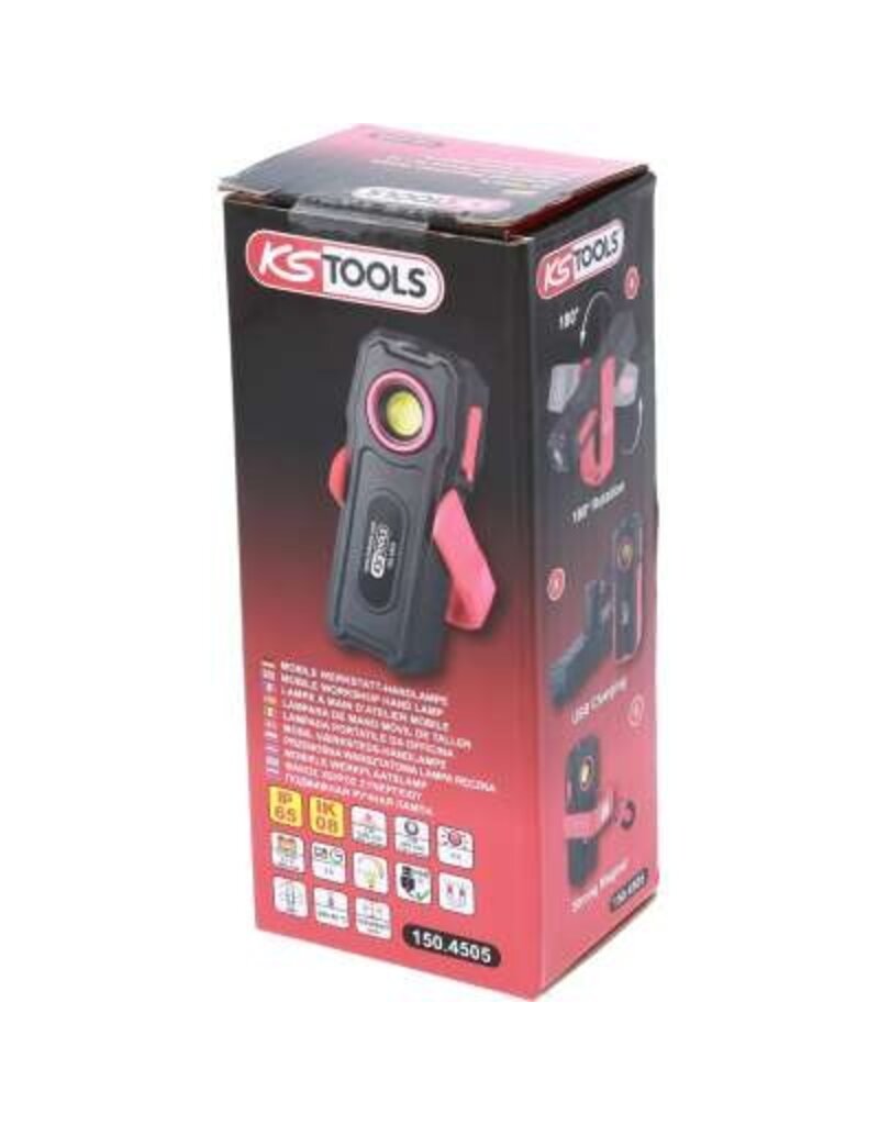 KS TOOLS Mobiele werkplaatslamp, knikbaar, 300 lumen - 150.4505