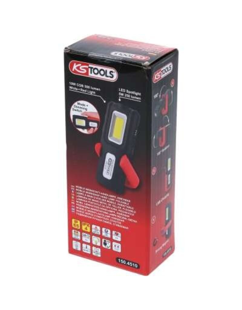KS TOOLS UltimateBEAM Mobiele werkplaatslamp, knikbaar, 500 lumen - 150.4510