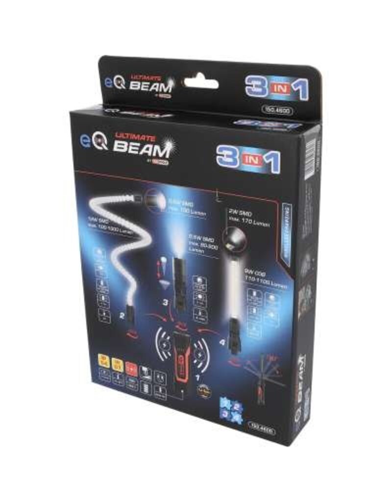 KS TOOLS eQi UltimateBEAM Quick-Lock werklampset, 4-dlg - 150.4600