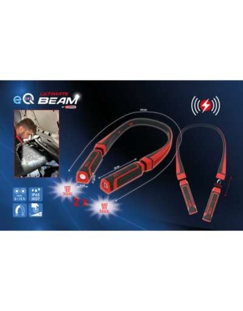 KS TOOLS eQi UltimateBEAM 2-in-1 neklamp met twee verwijderbare werklampen van elk 180 lumen - 150.4630