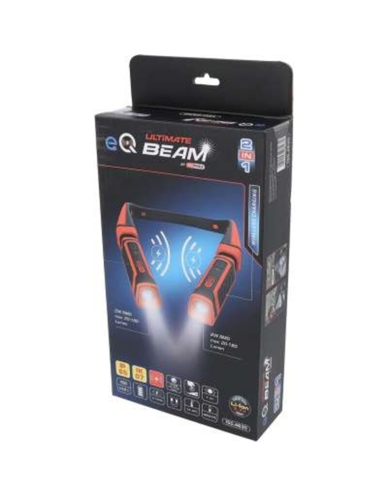 KS TOOLS eQi UltimateBEAM 2-in-1 neklamp met twee verwijderbare werklampen van elk 180 lumen - 150.4630