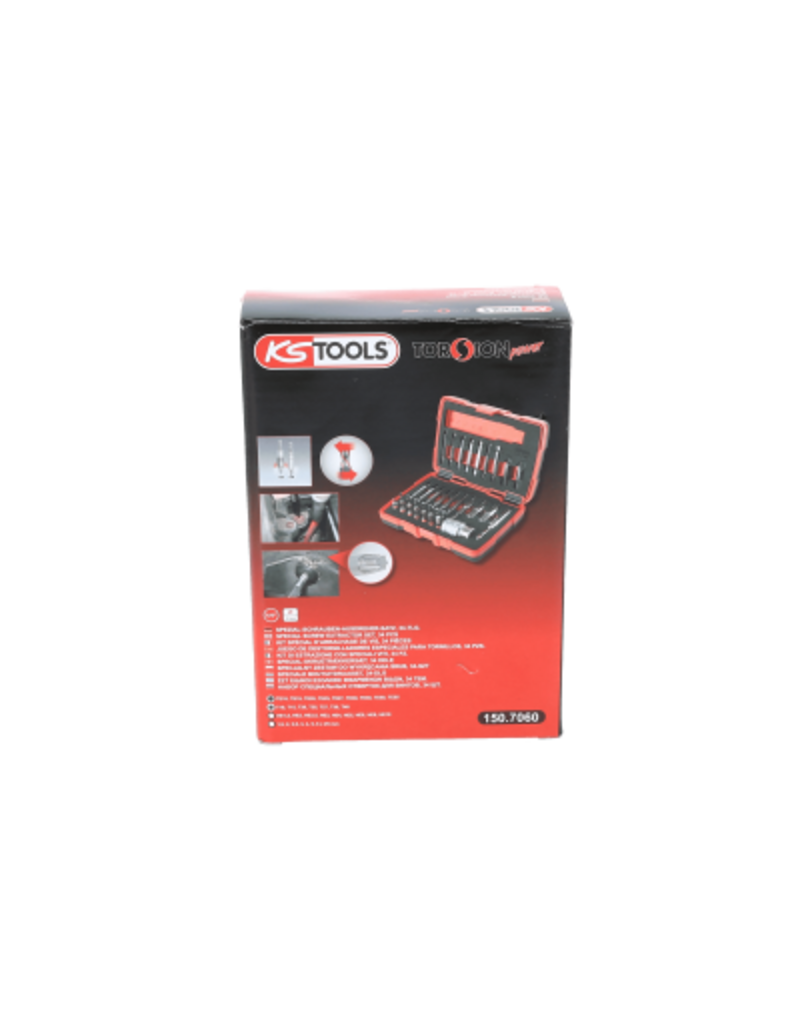 KS TOOLS 1/4" + 10 mm Torx- en inbusboutuitdraaiset, 34-dlg - 150.7060