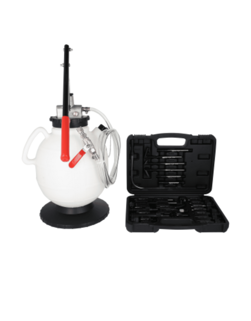 KS TOOLS Vul- en aftapsysteem voor versnellingsbakolie met 23 delige adapterset - 150.9105