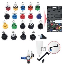 KS TOOLS MASTER Set olievultrechters met draaibare hals, 24-dlg - 150.9130