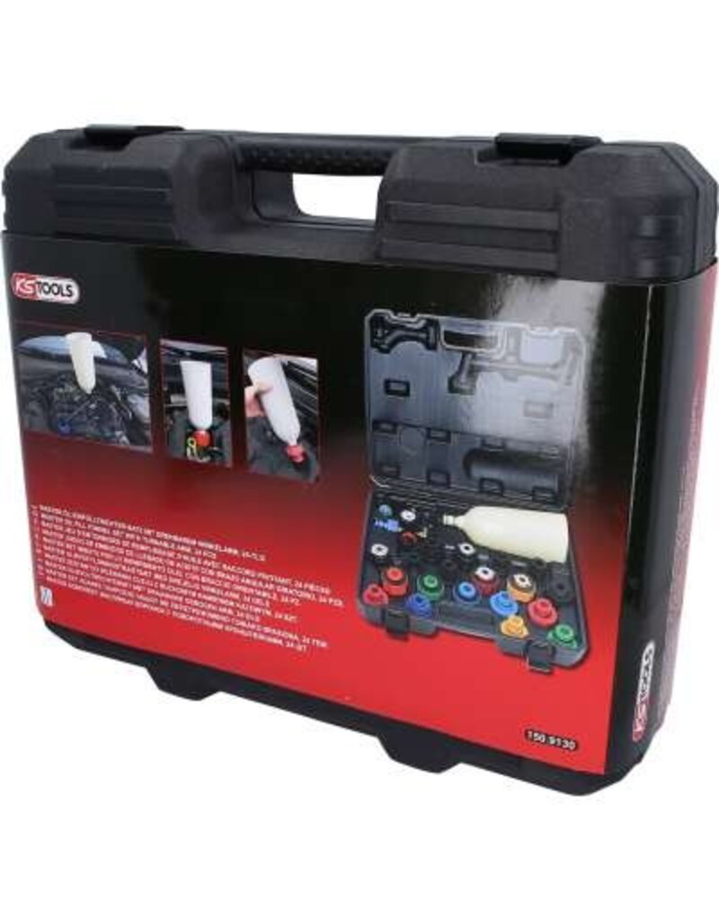 KS TOOLS MASTER Set olievultrechters met draaibare hals, 24-dlg - 150.9130