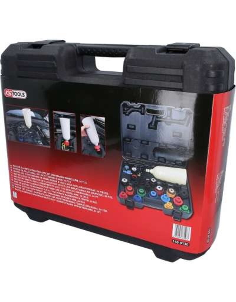KS TOOLS MASTER Set olievultrechters met draaibare hals, 24-dlg - 150.9130