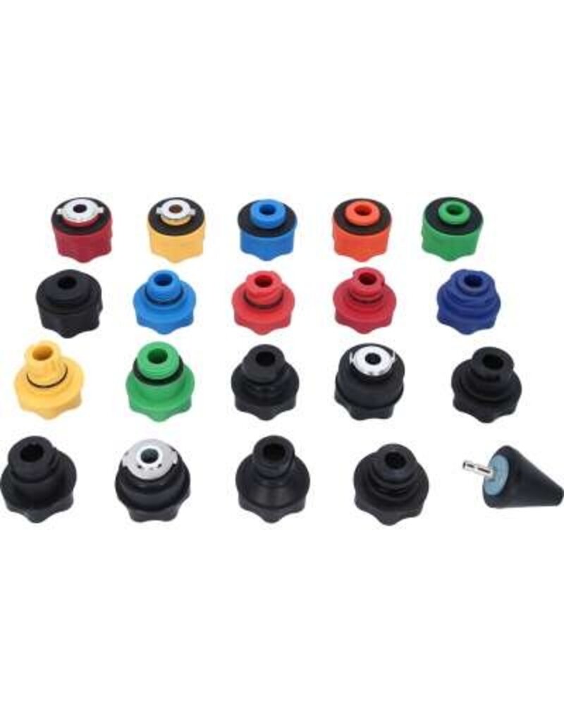 KS TOOLS MASTER Set olievultrechters met draaibare hals, 24-dlg - 150.9130