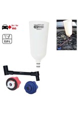 KS TOOLS Olievultrechter met draaibare arm onder een hoek voor VAG, 4-dlg - 150.9155