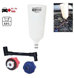 KS TOOLS Olievultrechter met draaibare arm onder een hoek voor VAG, 4-dlg - 150.9155