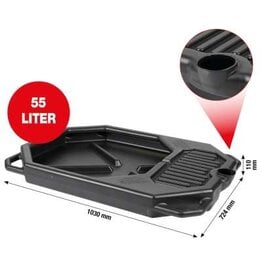 KS TOOLS Opvangbak 55 liter, extra vlak, 1030x724 mm - 150.9358