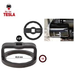 KS TOOLS 1/2" oliefiltersleutel voor Tesla, Ø 63,8 mm / 14 vlakken - 150.9469